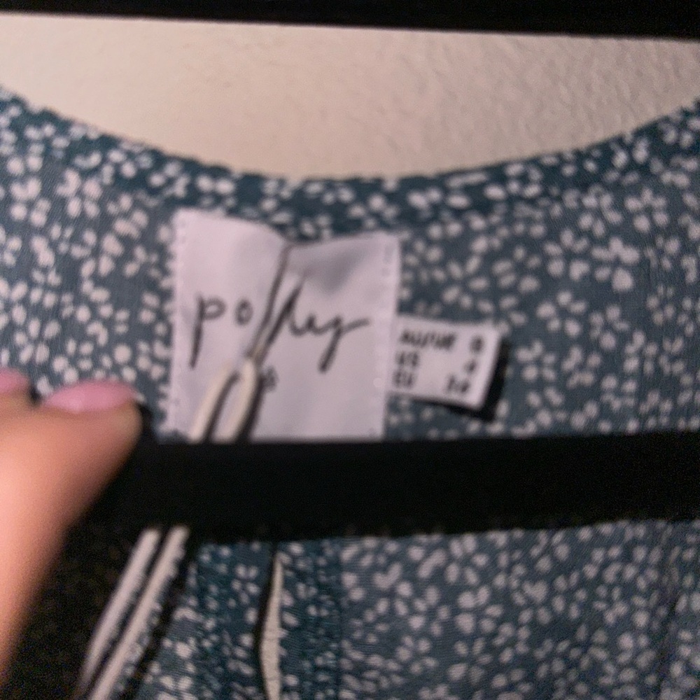 NWT Princess Polly Mersea blue white floral blouse 4 vacation summer spring - Picture 2 of 8